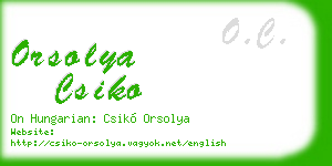orsolya csiko business card